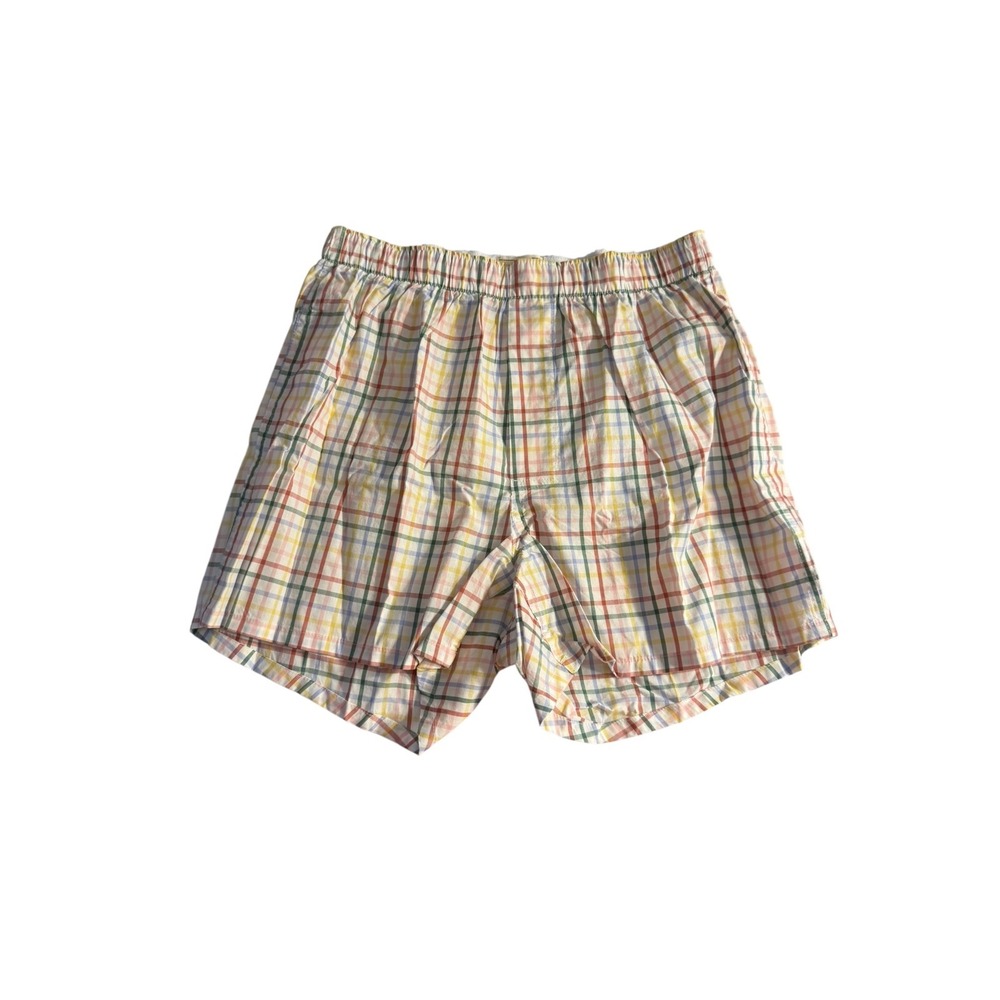J.Crew Mens Multi Color Rainbow Plaid Cotton Boxer Shorts Size Medium